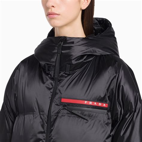 prada fur down jacket|prada nylon full zip jacket.